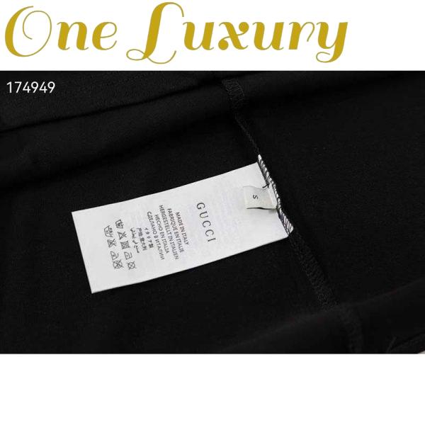 Replica Gucci GG Women Original Gucci Print Oversize T-Shirt Black Cotton Jersey Crewneck 10