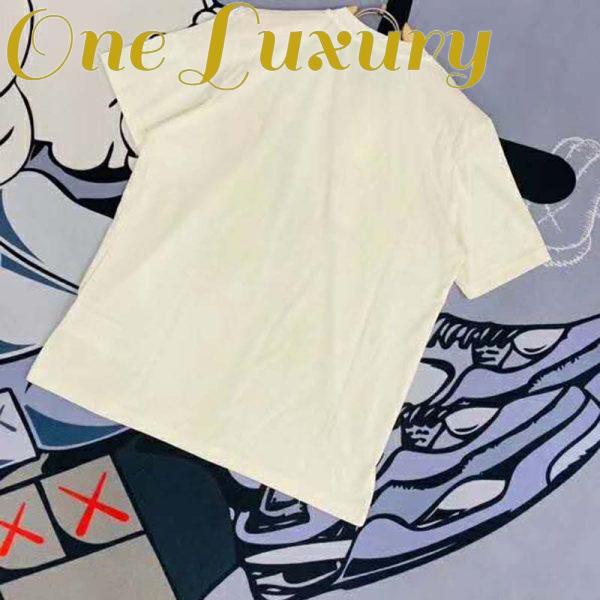 Replica Gucci GG Women Oversize Cotton T-Shirt Gucci Blade-White 4