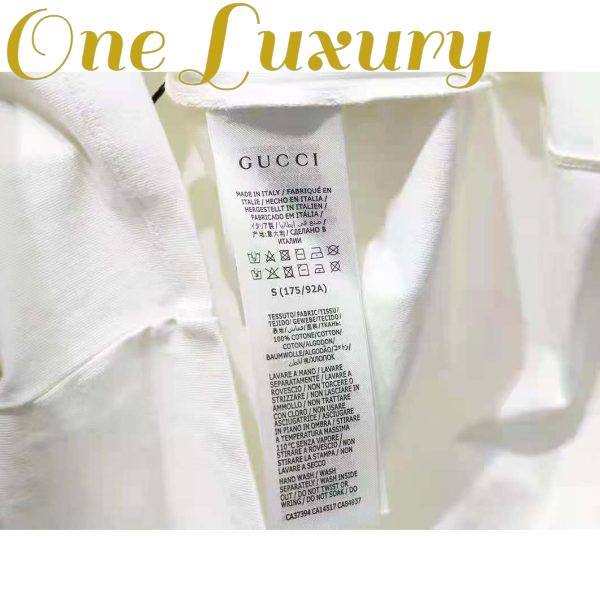 Replica Gucci GG Women Oversize Cotton T-Shirt Gucci Blade-White 7
