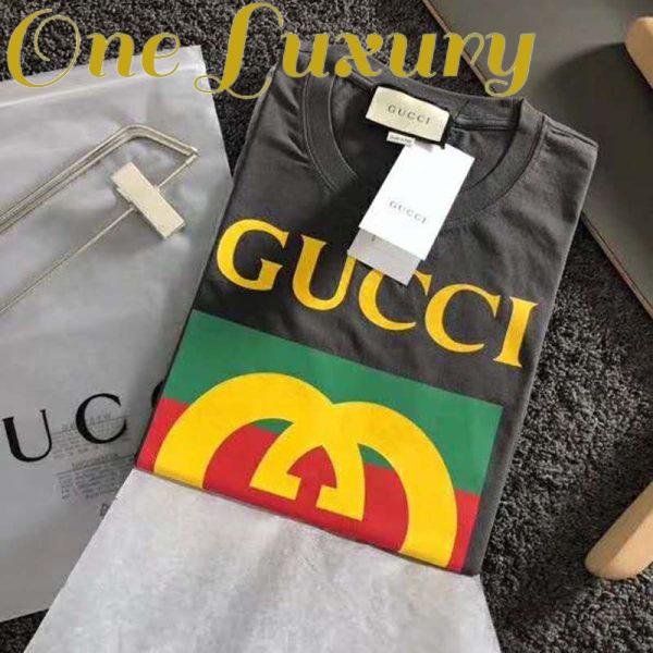 Replica Gucci GG Women Oversize T-Shirt with Gucci Logo-White 12