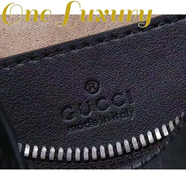 Replica Gucci Women GG Marmont Small Shoulder Bag Black Matelassé Leather 10