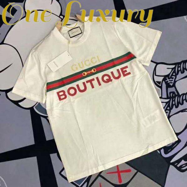 Replica Gucci GG Women’s Gucci Boutique Print T-Shirt-White 3