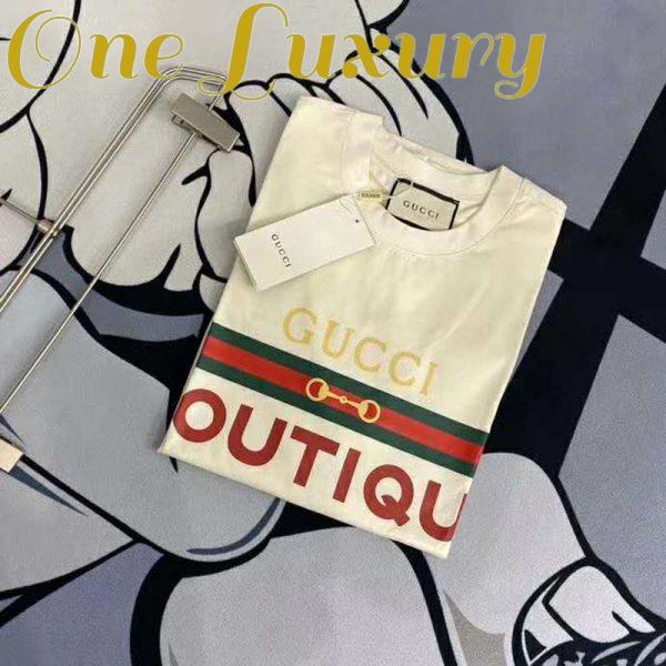 Replica Gucci GG Women’s Gucci Boutique Print T-Shirt-White 5