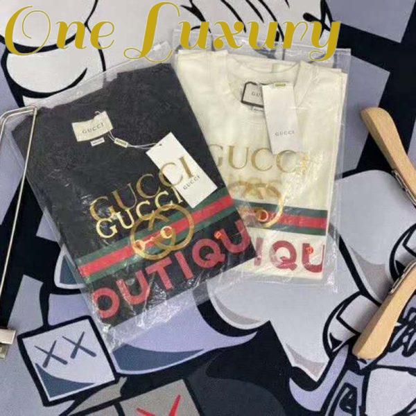 Replica Gucci GG Women’s Gucci Boutique Print T-Shirt-White 6