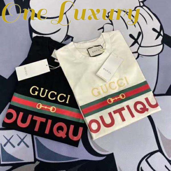 Replica Gucci GG Women’s Gucci Boutique Print T-Shirt-White 7