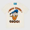 Replica Gucci Men Disney x Gucci Donald Duck T-Shirt Cotton Jersey Crewneck Short Sleeves-Pink 13