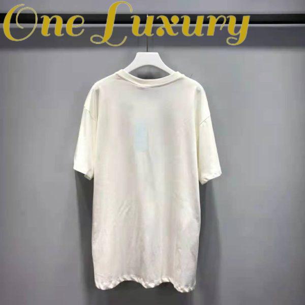 Replica Gucci Men Disney x Gucci Donald Duck T-Shirt Cotton Jersey Crewneck Oversize Fit-White 6