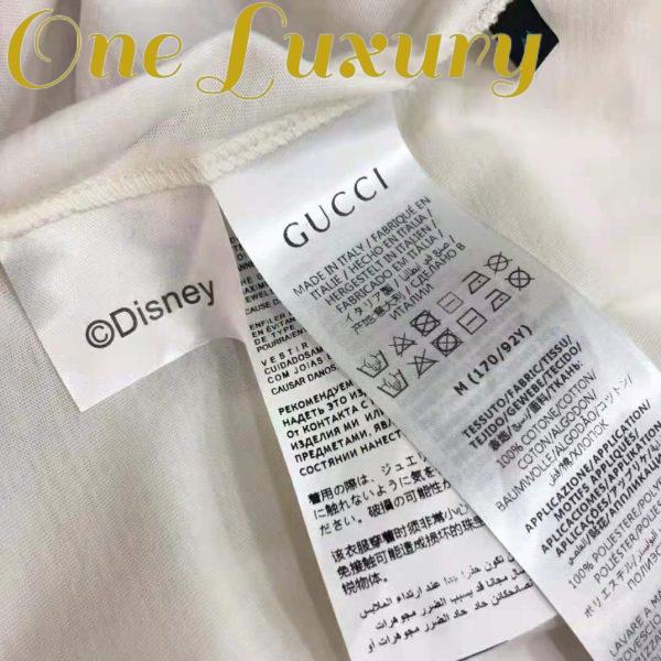 Replica Gucci Men Disney x Gucci Donald Duck T-Shirt Cotton Jersey Crewneck Oversize Fit-White 13