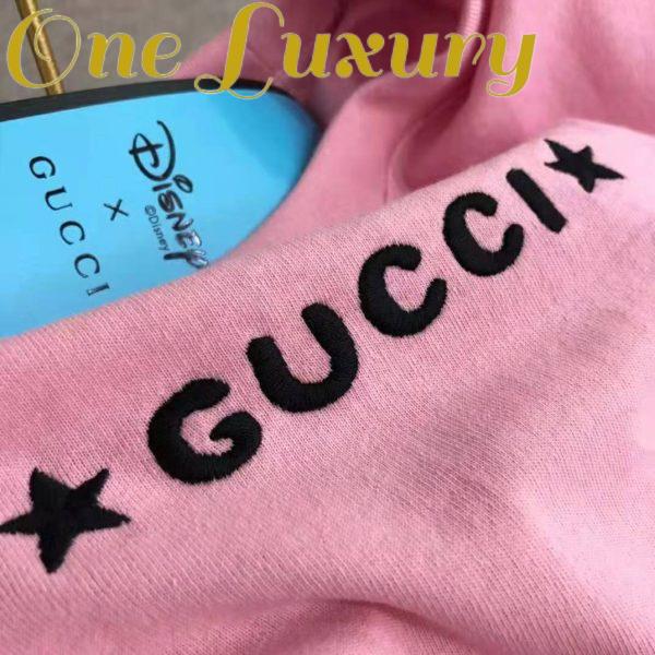 Replica Gucci Men Disney x Gucci Donald Duck T-Shirt Cotton Jersey Crewneck Short Sleeves-Pink 8
