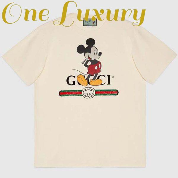 Replica Gucci Men Disney x Gucci Oversize T-Shirt White Organic Cotton Jersey