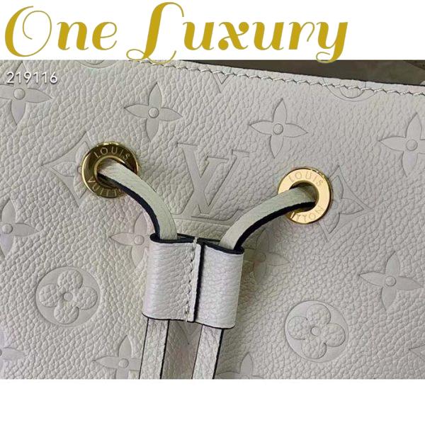 Replica Louis Vuitton Women NeoNoé MM Bucket Bag Crème Beige Embossed Grained Cowhide Leather 9