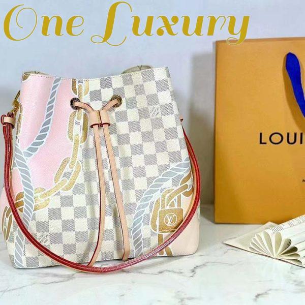 Replica Louis Vuitton Women NeoNoé MM Bucket Bag Damier Azur Coated Canvas 3