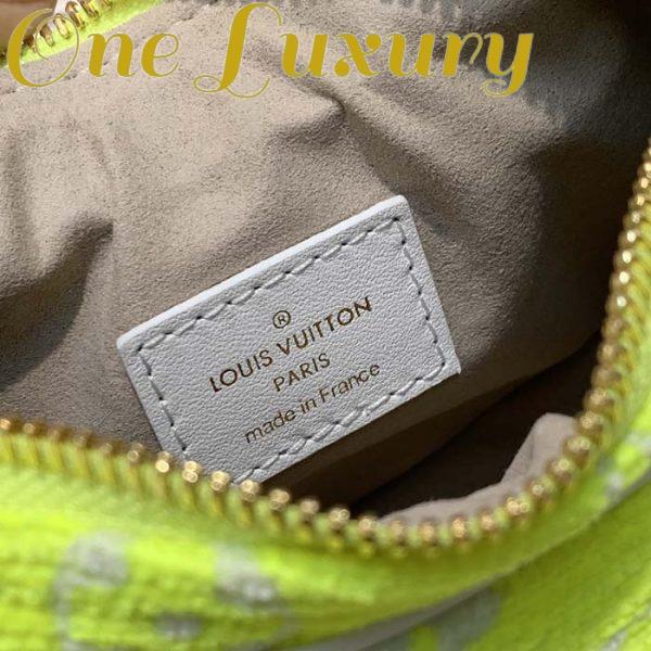 Replica Louis Vuitton LV Unisex Loop Half-Moon Baguette Bag Yellow Monogram Jacquard Velvet 11