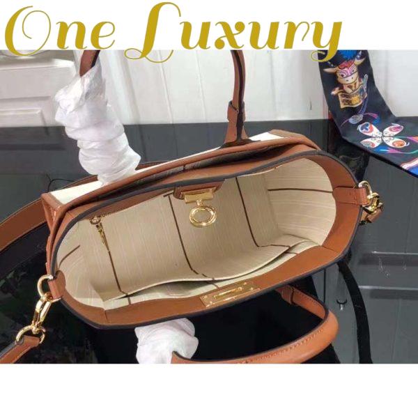 Replica Louis Vuitton Women On My Side PM Tote Bag Brown Canvas Smooth Cowhide 7