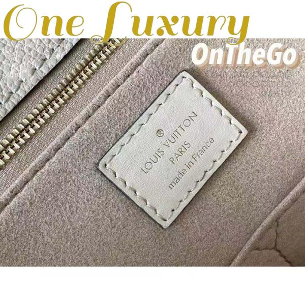 Replica Louis Vuitton Women Onthego MM Tote Bag Crème Beige Embossed Grained Cowhide Leather 12