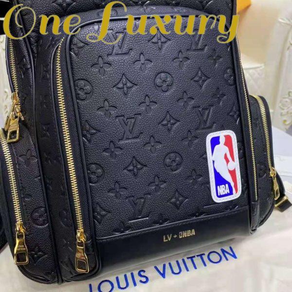 Replica Louis Vuitton LV Unisex LVXNBA Basketball Backpack Black Ball Grain Leather 7