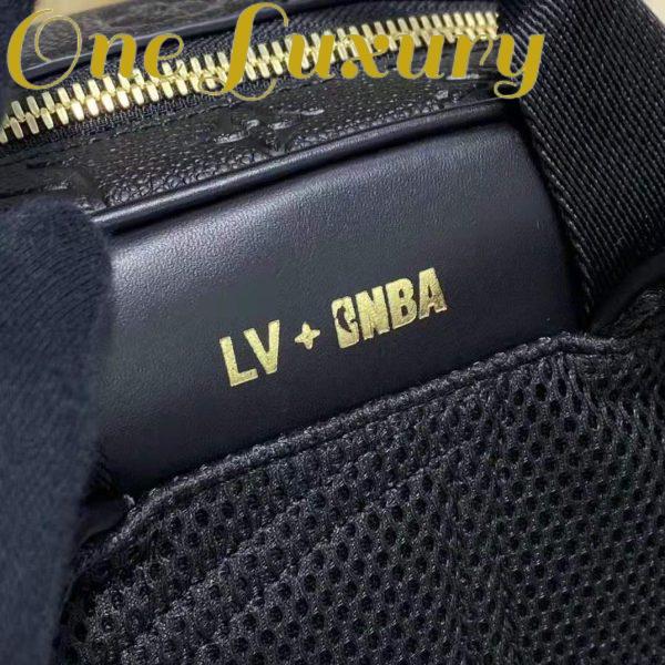 Replica Louis Vuitton LV Unisex LVXNBA Basketball Backpack Black Ball Grain Leather 10