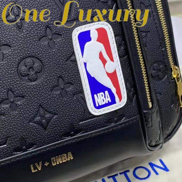 Replica Louis Vuitton LV Unisex LVXNBA Basketball Backpack Black Ball Grain Leather 13