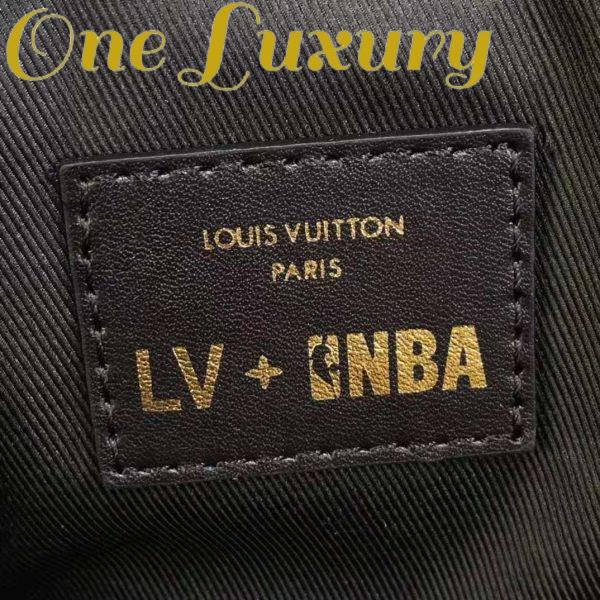 Replica Louis Vuitton LV Unisex LVXNBA Basketball Backpack Black Ball Grain Leather 15