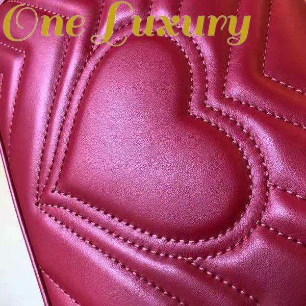 Replica Gucci GG Women GG Marmont Matelassé Mini Bag Red Double G 10