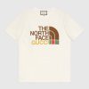 Replica Gucci Men The North Face x Gucci Oversize T-Shirt Cotton Jersey Crewneck-Yellow 16