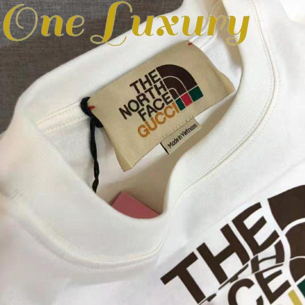 Replica Gucci Men The North Face x Gucci Cotton T-Shirt Crewneck Jersey Oversize Fit 7
