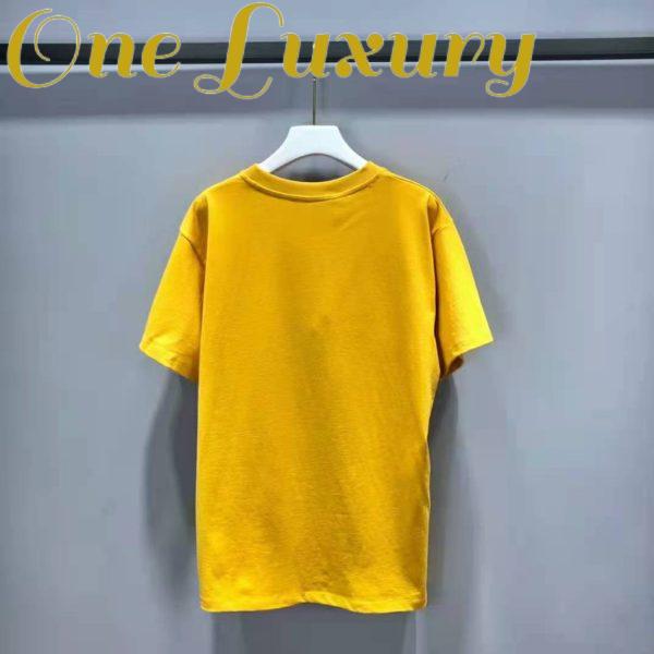 Replica Gucci Men The North Face x Gucci Oversize T-Shirt Cotton Jersey Crewneck-Yellow 4