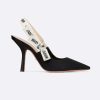 Replica Dior Women J’adior Slingback in Black Patent Calfskin Leather in 6.5 cm Heel 13
