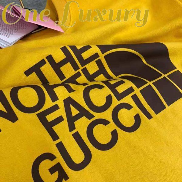 Replica Gucci Men The North Face x Gucci Oversize T-Shirt Cotton Jersey Crewneck-Yellow 6
