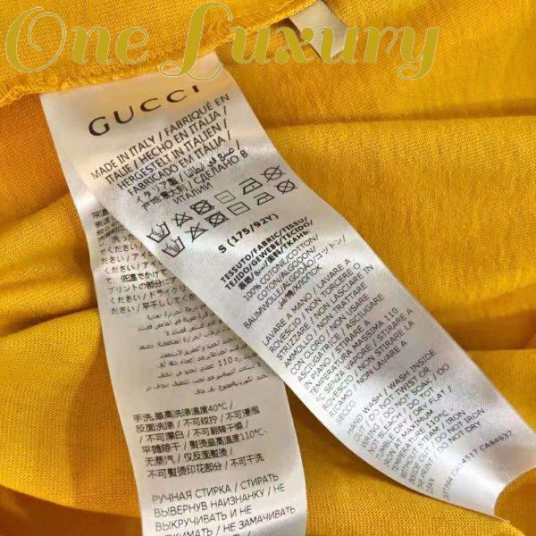 Replica Gucci Men The North Face x Gucci Oversize T-Shirt Cotton Jersey Crewneck-Yellow 11