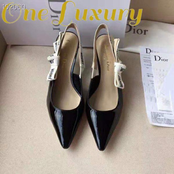 Replica Dior Women J’adior Slingback in Black Patent Calfskin Leather in 6.5 cm Heel 3