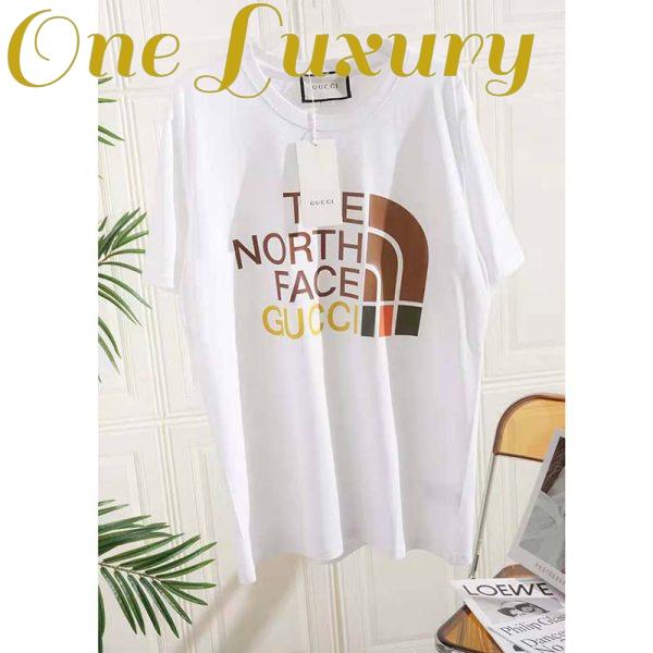Replica Gucci Men The North Face x Gucci Print Cotton T-Shirt Jersey Crewneck Short Sleeves 3