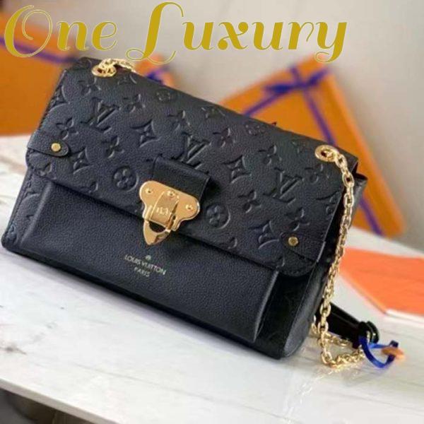 Replica Louis Vuitton Women Vavin PM Handbag Black Embossed Supple Grained Cowhide Leather 3
