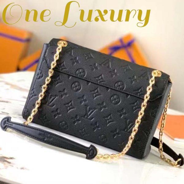 Replica Louis Vuitton Women Vavin PM Handbag Black Embossed Supple Grained Cowhide Leather 4