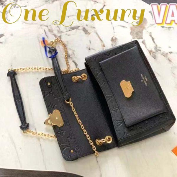 Replica Louis Vuitton Women Vavin PM Handbag Black Embossed Supple Grained Cowhide Leather 7
