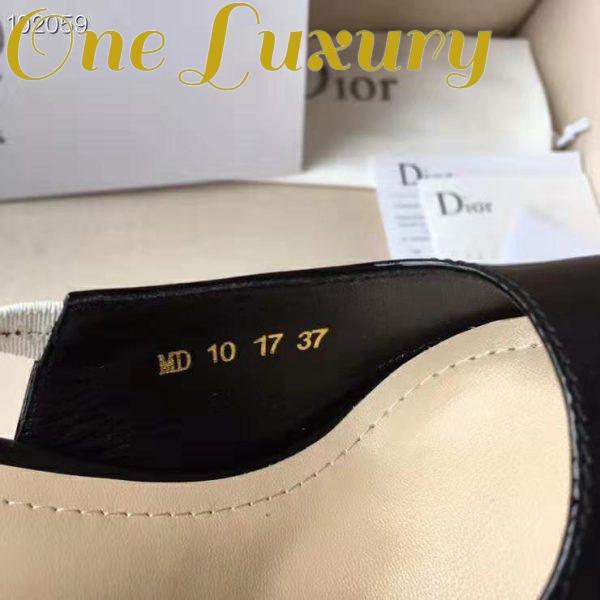 Replica Dior Women J’adior Slingback in Black Patent Calfskin Leather in 10 cm Heel 9