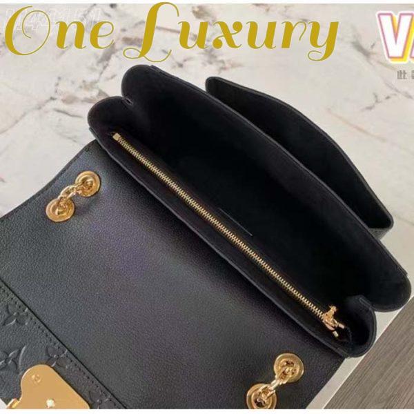 Replica Louis Vuitton Women Vavin PM Handbag Black Embossed Supple Grained Cowhide Leather 9