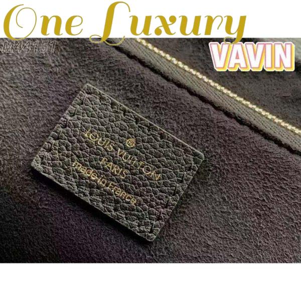 Replica Louis Vuitton Women Vavin PM Handbag Black Embossed Supple Grained Cowhide Leather 12