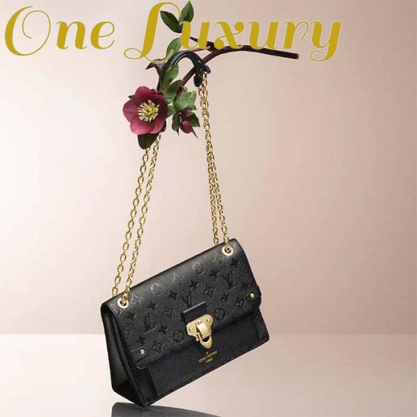 Replica Louis Vuitton Women Vavin PM Handbag Black Embossed Supple Grained Cowhide Leather 13