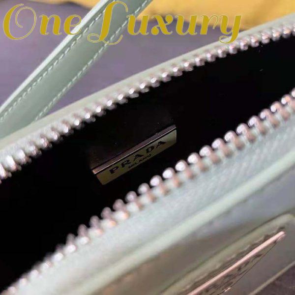 Replica Prada Women Brushed Leather Mini-Bag-Aqua 9
