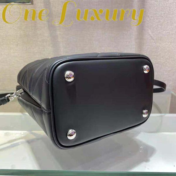 Replica Prada Women Bucket Design Spectrum Leather Bag-Black 8