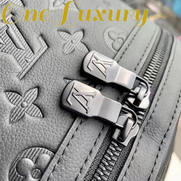 Replica Louis Vuitton LV Unisex Discovery Backpack Black Calf Leather Cowhide Double Zip 9