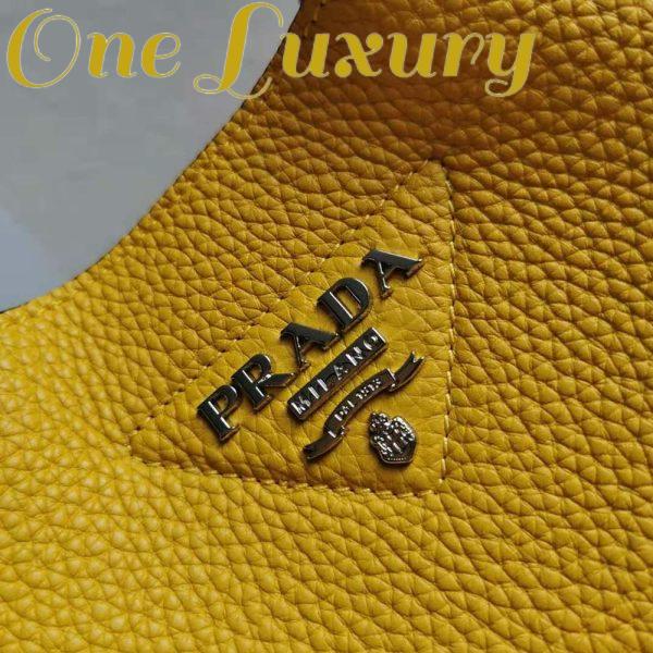 Replica Prada Women Calf Leather Handbag-Yellow 11
