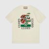 Replica Gucci Men GG Cotton Jersey Printed T-Shirt Off White Crewneck Short Sleeves 11