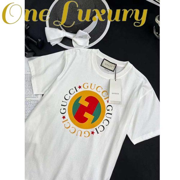 Replica Gucci Men GG Cotton Jersey Printed T-Shirt Off White Crewneck Short Sleeves 4