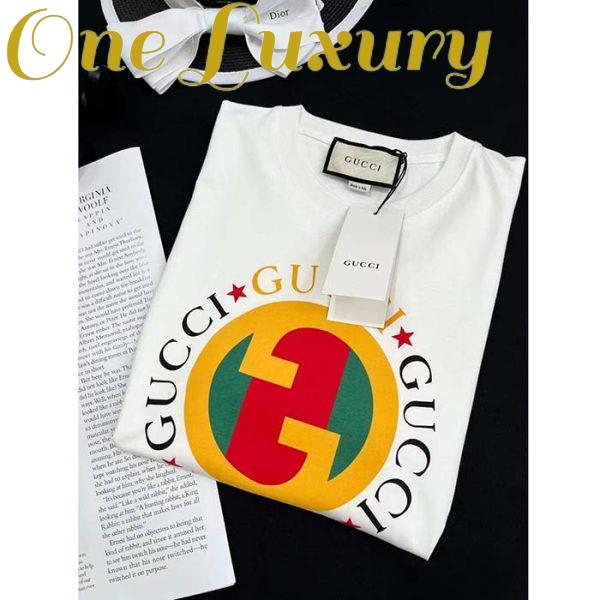 Replica Gucci Men GG Cotton Jersey Printed T-Shirt Off White Crewneck Short Sleeves 6
