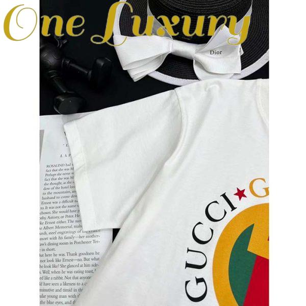 Replica Gucci Men GG Cotton Jersey Printed T-Shirt Off White Crewneck Short Sleeves 8