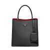 Replica Prada Women Double Medium Bag in Saffiano Leather