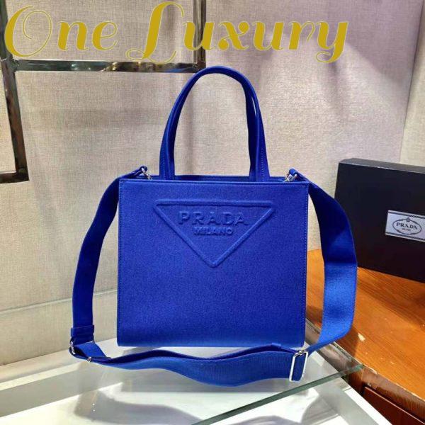 Replica Prada Women Drill Tote Handles Bag-Blue 3
