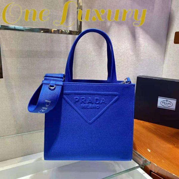 Replica Prada Women Drill Tote Handles Bag-Blue 5